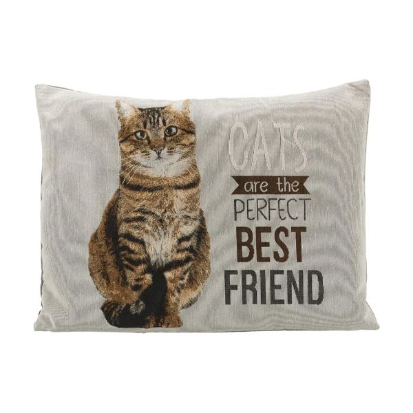 Square cushion designed for cats, featuring a stylish suede-like woven fabric, polyester cover, and plush polyester fleece filling by Trixie Chipo