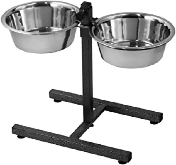 Adjustable H Stand Elevated Double Bowl